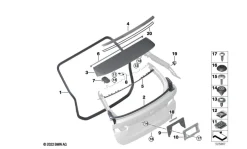 BMW Dachkantenspoiler grundiert M3 G81