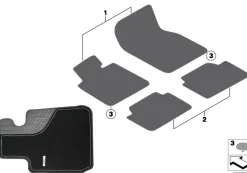 BMW Fussmatten Textil vorn 4er F32 F33 F36 M4 F82 F83