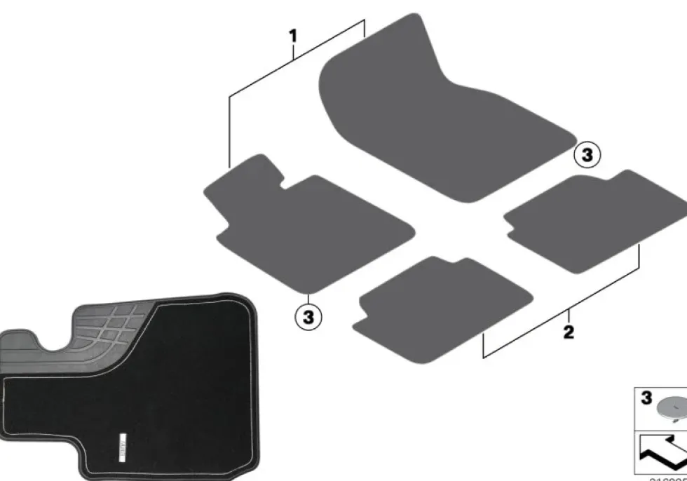 BMW Fussmatten Textil vorn 4er F32 F33 F36 M4 F82 F83