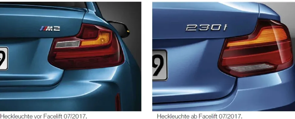 BMW Heckleuchte LED rechts F22 F23 F87 F87N