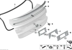 BMW Klebeband Heckspoiler F44 51628077437