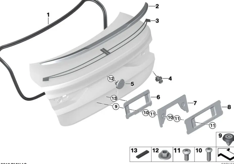 BMW Klebeband Heckspoiler F44 51628077437