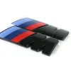 BMW M Logos (2 Stück) schwarz hochglänzend für Kotflügel 45mm x 15mm 1er F40 2er F44 3er G20 G21 X3 G01 X4 G02 Z4 G29
