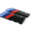 BMW M Logos (2 Stück) Schwarz hochglänzend für Kotflügel 2er G42 3er G20 G21 4er G22 G23 G26 i4 G26 X5 G05 X6 G06 X7 G07