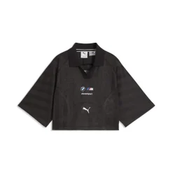 BMW M Motorsport Damen Lifestyle Cropped Polo-Shirt schwarz