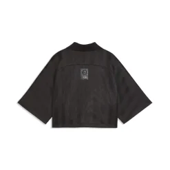 BMW M Motorsport Damen Lifestyle Cropped Polo-Shirt schwarz