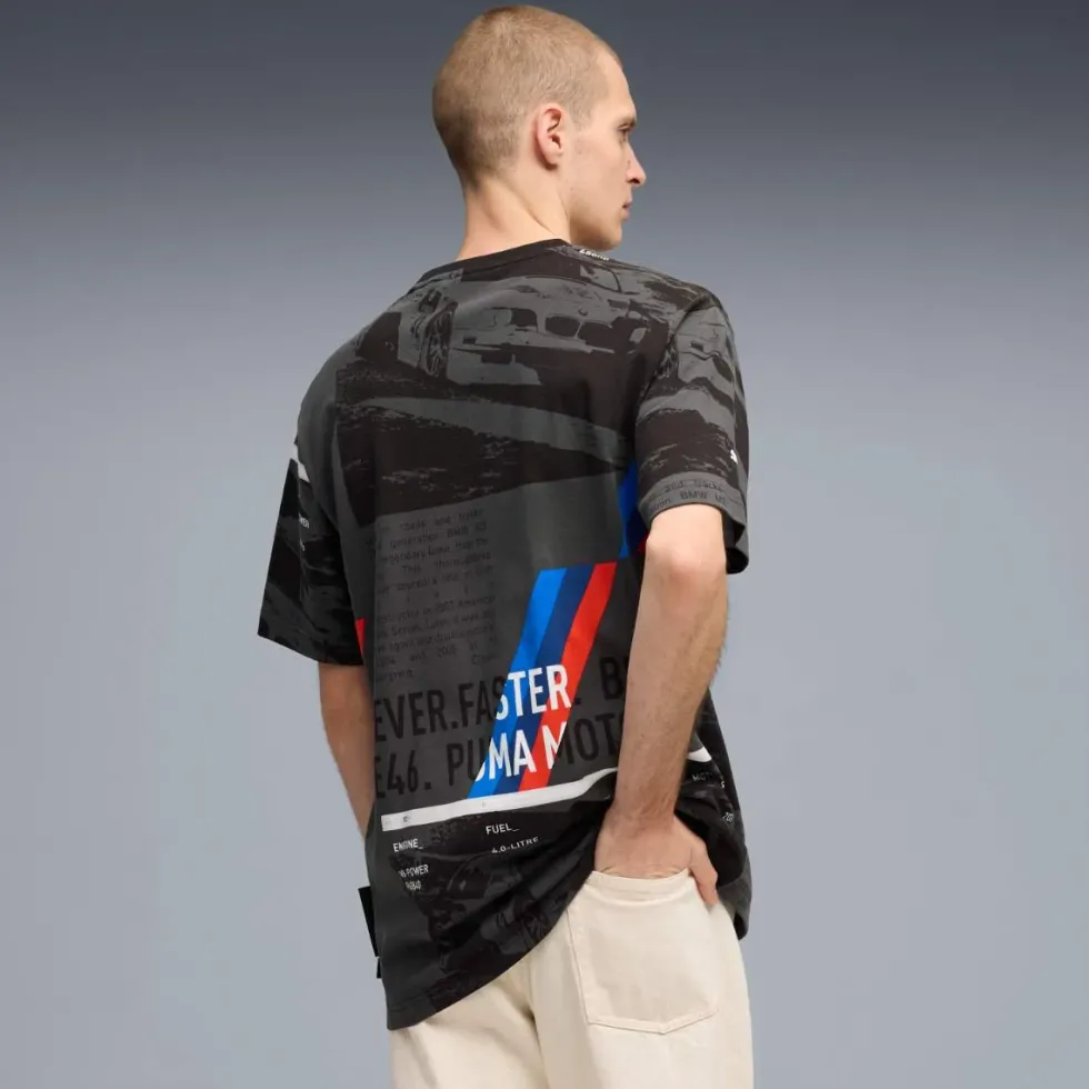 BMW M Motorsport Sportswear AOP T-Shirt Herren schwarz