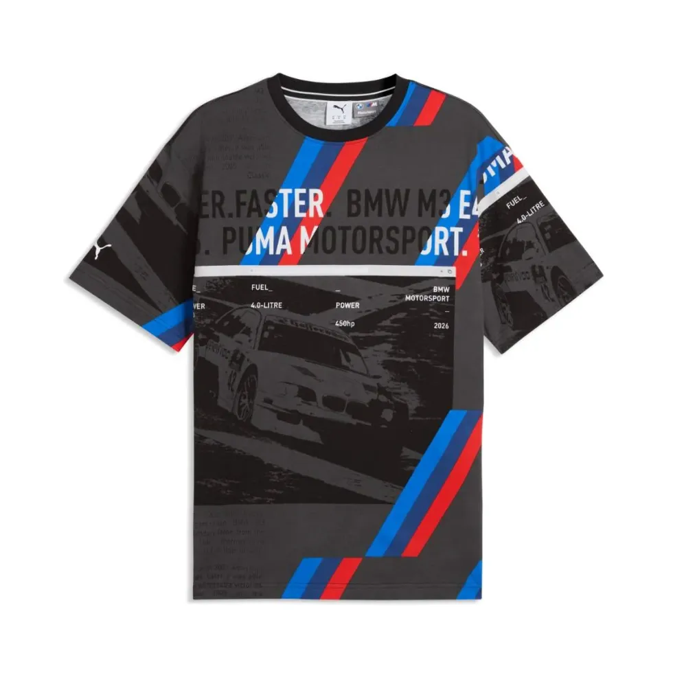 BMW M Motorsport Sportswear AOP T-Shirt Herren schwarz