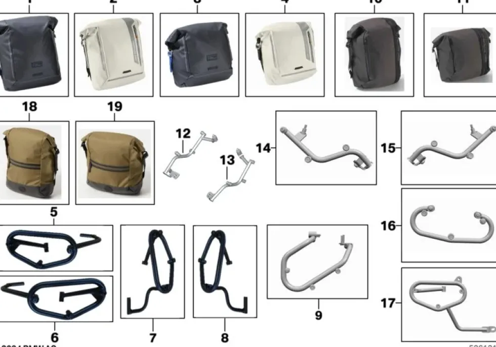 BMW Motorrad Halter Seitentasche rechts K02
