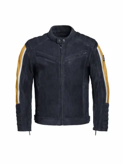 BMW Motorrad Jacke Schwabing Herren blau / gelb