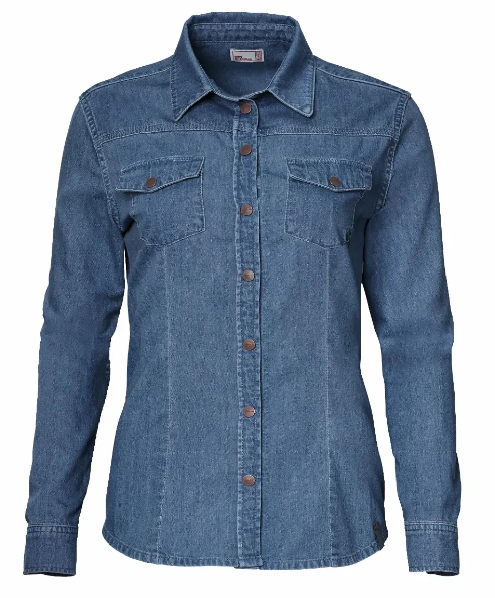 BMW Motorrad Jeanshemd Denim Damen blau