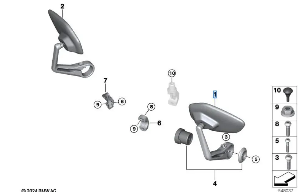 BMW Motorrad Lenkerendspiegel K63 K83 K84 KA4 KM3 KM9