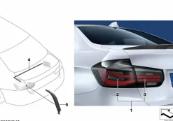 BMW M Performance Heckleuchte Heckklappe 3er F30 F31 M3 F80