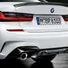 BMW M Performance Stoßfängerblende Freiform-Endrohrblenden Heck schwarz 3er G20 G21