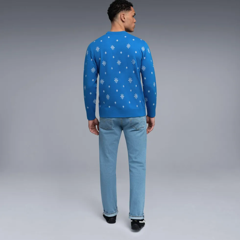BMW M Pullover mit Weihnachtsmotiv Unisex blau