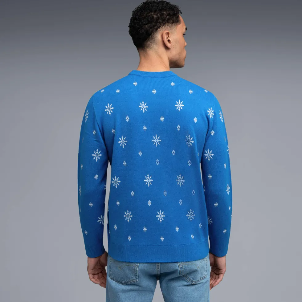 BMW M Pullover mit Weihnachtsmotiv Unisex blau