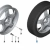 BMW Notrad Alu-Guss Styling 84 grau 19 Zoll X5 G05 X6 G06 X7 G07 iX I20 7er G70