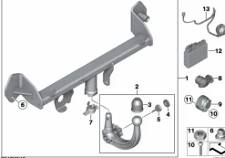BMW Satz Anhängekupplung abnehmbar 5er F10 F11