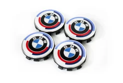 BMW Satz Nabenabdeckung Felgendeckel Nabendeckel 50 Jahre BMW M Ø 55 mm