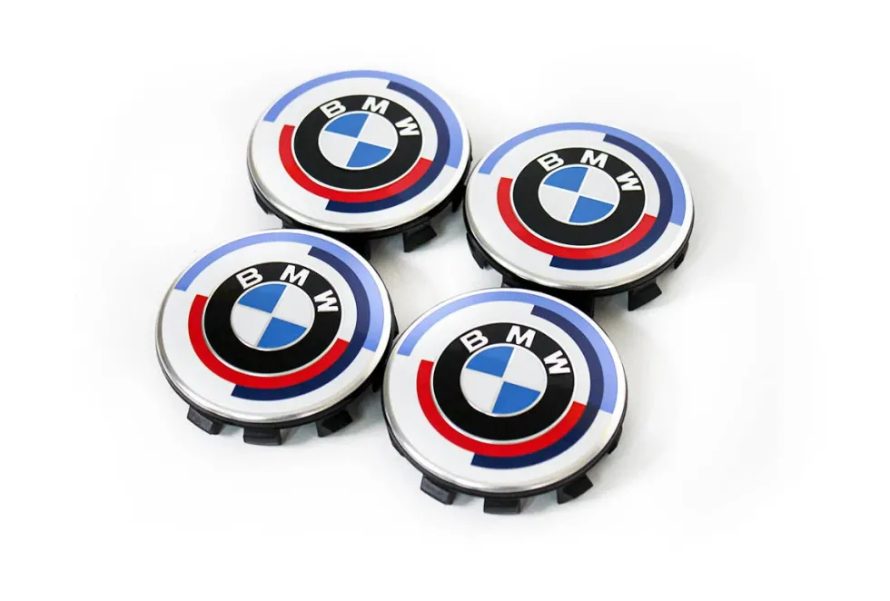 BMW Satz Nabenabdeckung Felgendeckel Nabendeckel 50 Jahre BMW M Ø 55 mm
