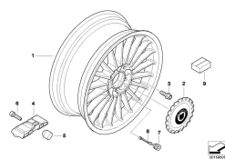BMW Scheibenrad Leichtmetall 8Jx18 7er E56