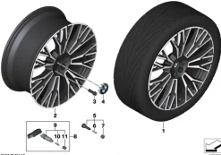 BMW Scheibenrad Leichtmetall Orbitgrau X5 G05 X6 G06