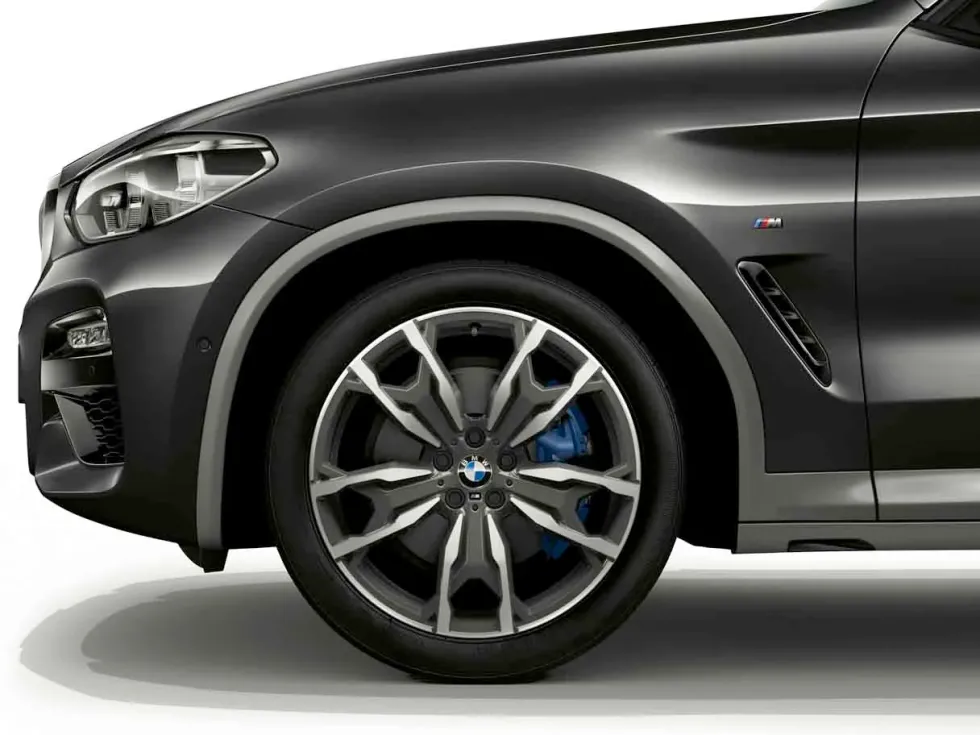 BMW Sommerkompletträder M Doppelspeiche 787M bicolor (orbitgrey/hochglanzpoliert) 20 Zoll RDCi X3 G01 X4 G02 Pirelli (Mischbereifung)