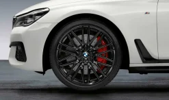 BMW Sommerkompletträder M Performance Doppelspeiche 650M jetblack uni glänzend 21 Zoll RDCi 6er G32 7er G11 G12 Pirelli (Mischbereifung)