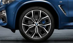 BMW Sommerkompletträder M Performance Y-Speiche 701M bicolor (jetblack matt/hochglanzpoliert) 21 Zoll RDCi X3 G01 X4 G02 Bridgestone (Mischbereifung)