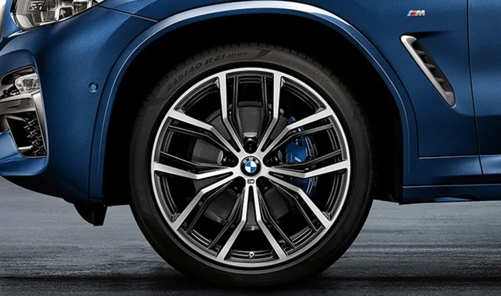 BMW Sommerkompletträder M Performance Y-Speiche 701M bicolor (jetblack matt/hochglanzpoliert) 21 Zoll RDCi X3 G01 X4 G02 Bridgestone (Mischbereifung)