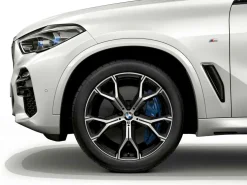BMW Sommerkompletträder M Y-Speiche 741M bicolor (orbitgrey/hochglanzpoliert) 21 Zoll RDCi X5 G05 X6 G06 Pirelli (Mischbereifung)