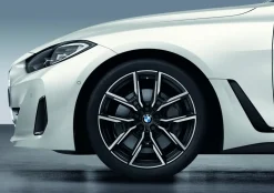 BMW Sommerkompletträder Y-Speiche 859M bicolor (jet black/hochganzpoliert) 19 Zoll RDCi 4er i4 G26 Hankook (Mischbereifung)