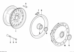 BMW Stahlfelge Styl. 1 Silber 5Jx14 ET35 E30