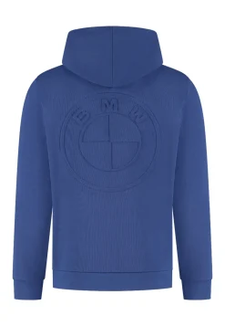 BMW Sweathoodie Logo geprägt unisex blau
