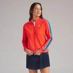 BMW T7 Jacke Damen dunkles orange