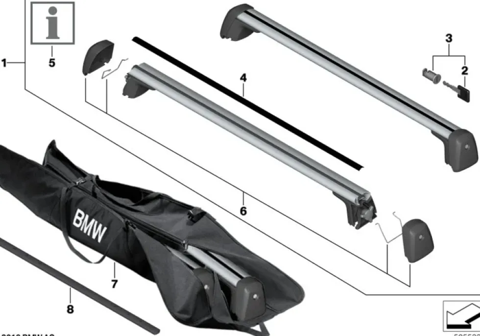 BMW Tragrohrerhöhung X4 G02 X4M F98 X6 G06 X6M F96