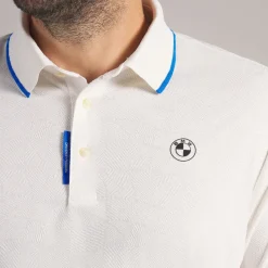 BMW Twisted Diamond Poloshirt Herren warmweiß