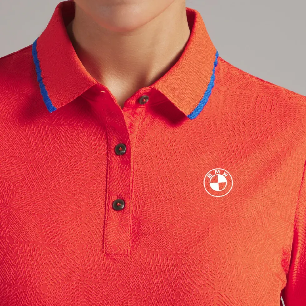 BMW Twisted Diamond Poloshirt Damen dunkles orange