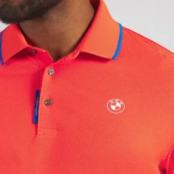 BMW Twisted Diamond Poloshirt Herren dunkles orange