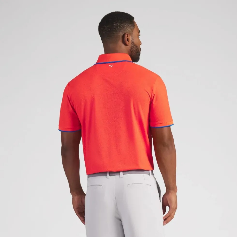 BMW Twisted Diamond Poloshirt Herren dunkles orange