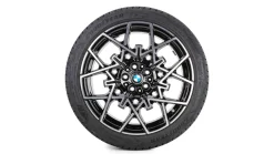 BMW Winterkompletträder M Kreuzspeiche 1139M jet black uni 19 Zoll RDCi (Mischbereifung) 3er G50