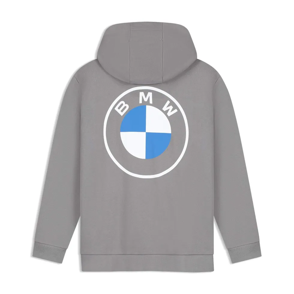 BMW Zip-Sweathoodie Logo reverse Unisex grau
