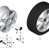 MINI Alufelge Asteroid Spoke 944 jet black uni 7,5Jx18 ET50 Countryman U25