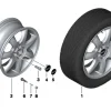 MINI Alufelge Bridge Spoke 94 6,5J x 16 ET 48 Weiß Vorderachse / Hinterachse