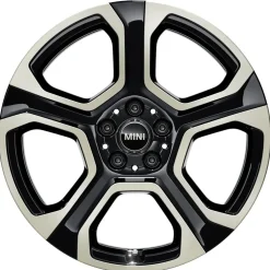 MINI Alufelge Hexagram Spoke 987 bicolor (jetblack uni/glanzgedreht) 7,5Jx19 ET50 Aceman J05
