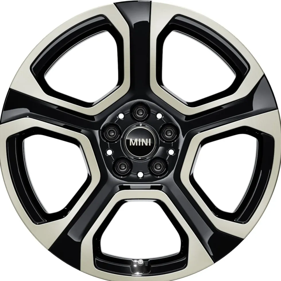 MINI Alufelge Hexagram Spoke 987 bicolor (jetblack uni/glanzgedreht) 7,5Jx19 ET50 Aceman J05
