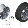 MINI Alufelge 5-Hole Black Star 138 schwarz/glanzgedreht 7Jx17 ET50 R60/R61