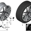 MINI Alufelge JCW Course Spoke 523 jet black uni 8Jx19 ET47 F60