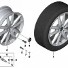 MINI Alufelge JCW Grip Spoke 815 brightsilver 8Jx18 ET54 F54