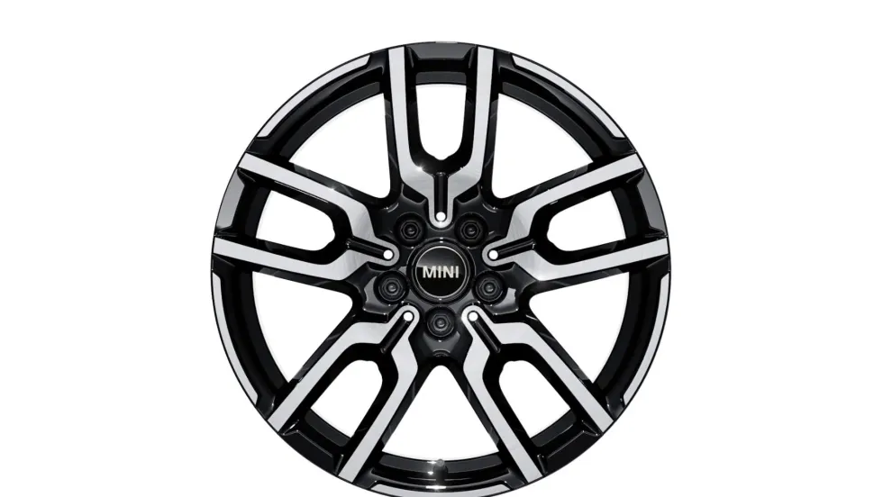MINI Alufelge JCW Lap Spoke 960 bicolor (jet black uni/hochglanzpoliert) 7Jx18 ET47 F65 F66 Cabrio F67